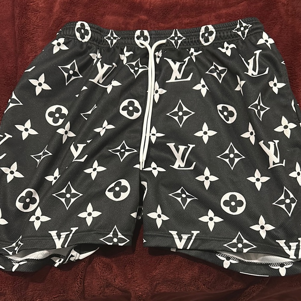 Louis Vuitton Black and White Men's Swim Shorts